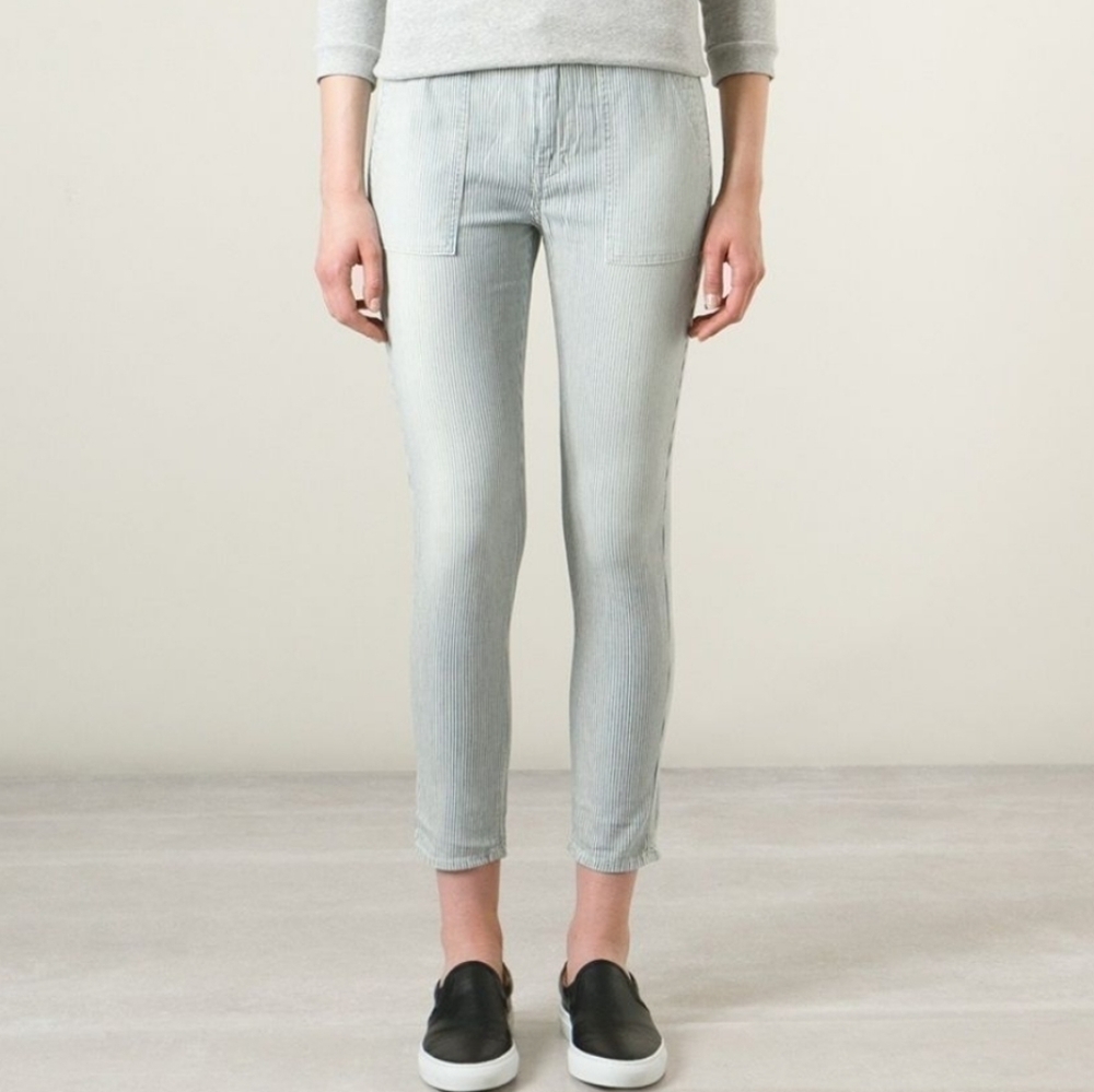 NWT Koral hi-rise pinstripe crop jeans Sz. 31 - Picture 1 of 7